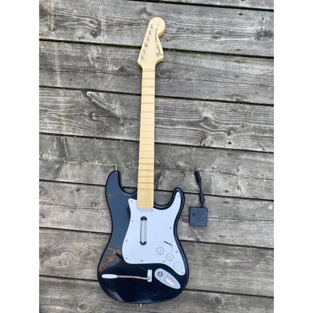 PS3 PS4 Rock Band Fender Stratocaster Guitar with Dongle Tested And Working